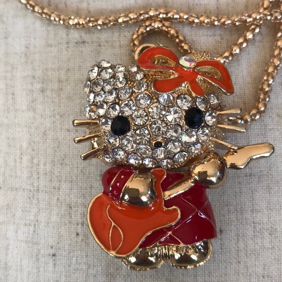 Jewelry - 💥Enameled hello kitty with guitar necklace💥